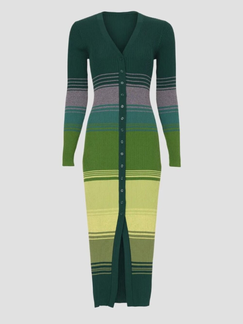 Staud Shoko Sweater Dress in Pine Forest